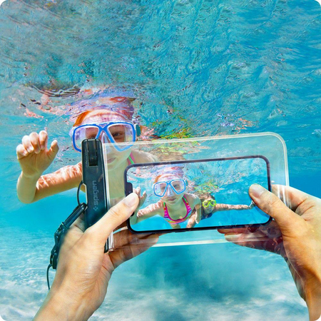 SPIGEN A601 UNIVERSAL WATERPROOF CASE 2-PACK CRYSTAL CLEAR