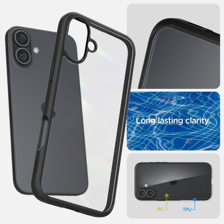 SPIGEN ULTRA HYBRID DO IPHONE 16 PLUS CASE OCHRONNE Z PRZEZROCZYSTYM TYŁEM