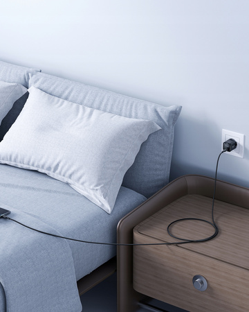 INNOSTYLE ULTRAFLEX KABEL USB-C SZYBKIE ŁADOWANIE DO IPHONE SAMSUNG QC 4.0 KEVLAR 2M CZARNY