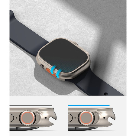 RINGKE SZKŁO HARTOWANE DO APPLE WATCH ULTRA 1 2 (49 MM) 4-PACK ANTYZARYSOWE
