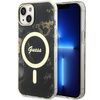 Etui Guess GUHMP14SHTMRSK na iPhone 14 - czarne Golden Marble MagSafe