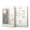 Guess zestaw ładowarka MagSafe + etui do iPhone 14 Pro Max 6,7" niebieskie 4G Print (GUBPP14XH4EACSB )