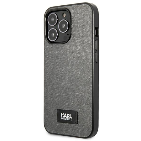 KARL LAGERFELD POKROWIEC HARDCASE DO IPHONE 13 PRO MAX 6,7 SAFFIANO PLAQUE