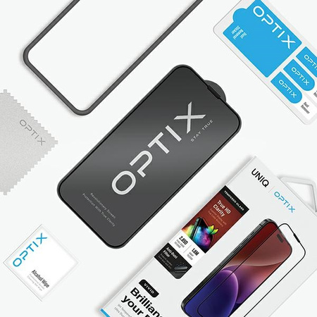 UNIQ OPTIX VIVID SZKŁO HARTOWANE DO IPHONE 15 6.1 / 14 PRO 6.1 PRZEJRZYSTE