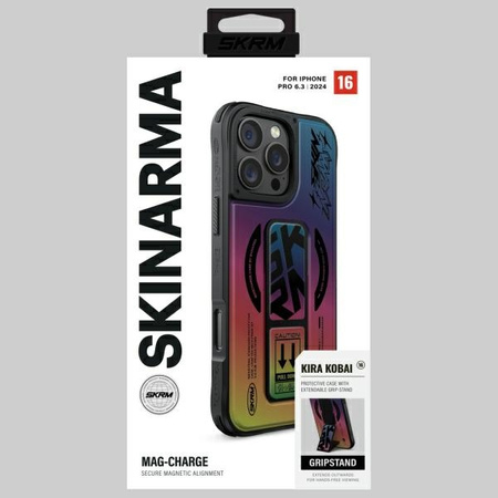 Skinarma etui Kira Kobai iPhone 16 Pro   6.3 Magnetic Charging Grip Stand hologram