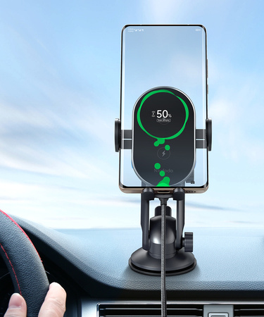 MCDODO UCHWYT SAMOCHODOWY DO TELEFONU SZYBKA ŁADOWARKA INDUKCYJNA QI 15W