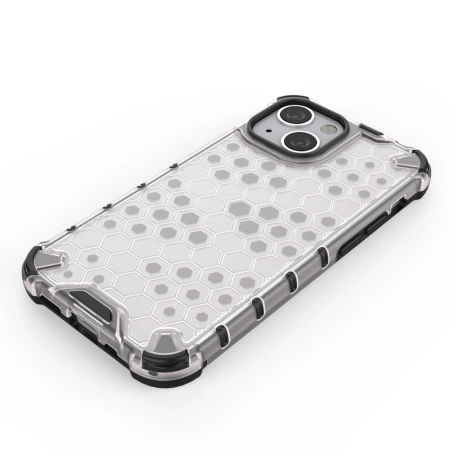 HURTEL POKROWIEC PANCERNY DO IPHONE 13 MINI Z PRZEZROCZYSTĄ RAMKĄ HONEYCOMB