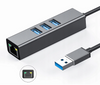 Adapter do komputera CO2, HUB 3.0 , 3 porty USB 3.0 Ethernet RJ45 Gigabit, dla Windows, MacOs, Linux 0113