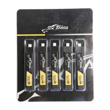 TATTU AKUMULATOR LIPO 300MAH 3.8V 75C 1S1P HV BT2.0.5 DO DRONÓW 5SZT