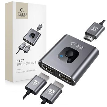 TECH-PROTECT HUB ADAPTER 2IN1 HDMI 4K 60HZ DO LAPTOPA 4K 60HZ ZŁĄCZE USB-C