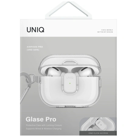 UNIQ ETUI GLASE PRO DO AIRPODS PRO 2 PRZEZROCZYSTE OCHRONA