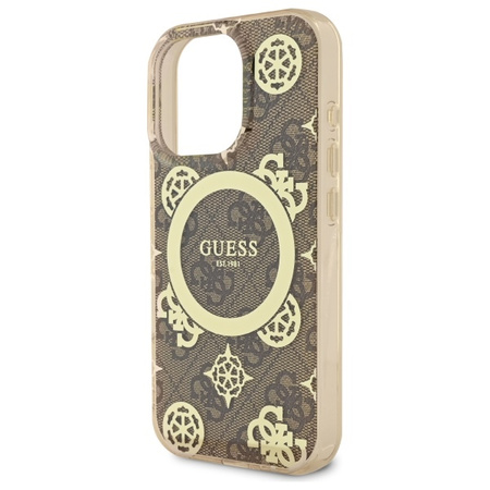 GUESS ETUI HARDCASE DO IPHONE 16 PRO MAX DO MAGSAFE PEONY KWIATY TŁO 4G
