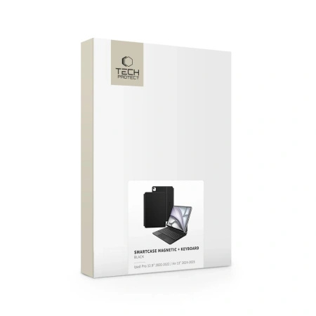 Etui Tech-Protect Smartcase Magnetic z klawiaturą na iPad Pro 12.9” 2020 / 2021 / 2022 / iPad Air 13” 2024 / 2025 - czarne