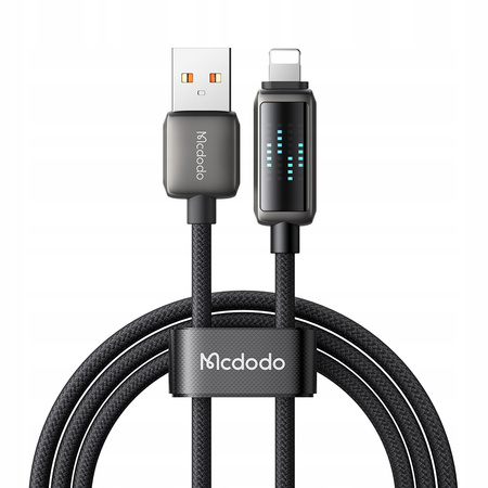 MCDODO ŁADOWARKA KABEL USB LIGHTNING SZYBKIEGO ŁADOWANIA DO IPHONE 1M LED