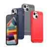 Elastyczne etui Carbon Case z wzorem karbon do iPhone 15 - niebieskie