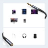 Joyroom kabel audio stereo AUX 3,5 mm mini jack(męski) - mini jack(żeński) 1.2 m czarny (SY-A09)