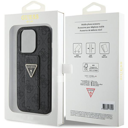 GUESS ETUI HARDCASE DO IPHONE 15 PRO MAX 6.7 GRIP STAND STRASS TRIANGLE