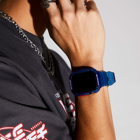 Skinarma pasek+etui Saido 2in1 Apple     Watch 45/44mm ciemno niebieski/dark blue