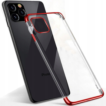 Clear Color case żelowy pokrowiec etui z metaliczną ramką Xiaomi Mi 11 czerwony