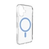 Etui Puro Lite Mag TPU+PC kompatybilne z MagSafe na iPhone 17 - przezroczyste z niebieskim pierścieniem