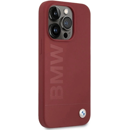 Etui BMW Silicone Big Logo MagSafe na iPhone 15 Pro - czerwone