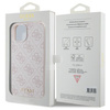 Etui Guess 4G Metal Gold Logo na iPhone 15 - różowe