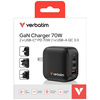 VERBATIM ŁADOWARKA SIECIOWA MINI GAN 70W 2XUSB-C PD 1X USB-A QC