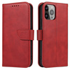 Etui portfel z klapką podstawką do iPhone 15 Pro Magnet Case - czerwone