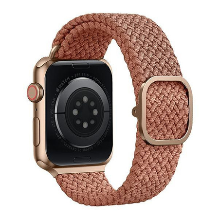 UNIQ pasek Aspen Apple Watch 44/42/45mm Series 4/5/6/7/8/SE/SE2 Braided różowy/grapefruit pink