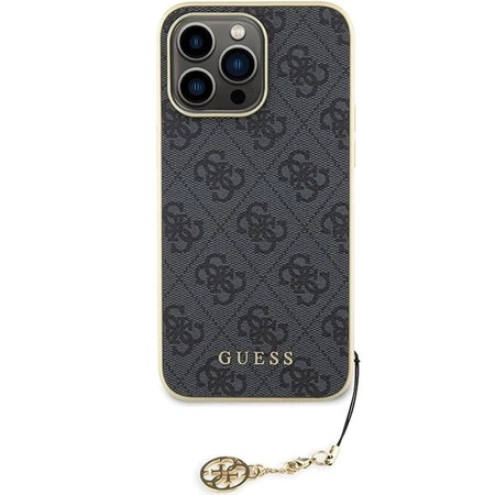 Etui Guess 4G Charms Collection do iPhone 15 Pro Max - szare