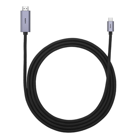 Baseus High Definition Series kabel adapter USB Typ C - HDMI 2.0 4K 60Hz 2m czarny (WKGQ010101)