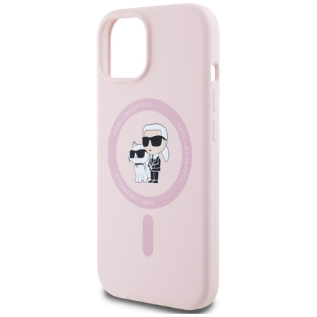 KARL LAGERFELD ETUI SILICONE KARL&CHOUPETTE DO IPHONE 15 DO MAGSAFE