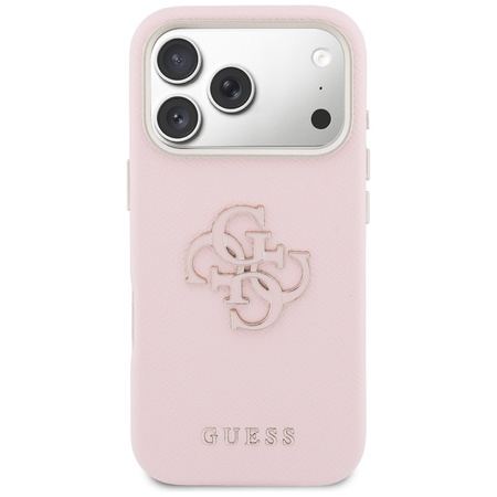 Etui Guess FW Resin Logo do iPhone 17 Pro różowy