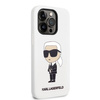 Karl Lagerfeld KLHCP14LSNIKBCH iPhone 14 Pro 6,1" hardcase biały/white Silicone Ikonik