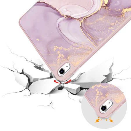 TECH-PROTECT ETUI CASE DO IPAD 10.9 10 2022 11 2025 MARBLE ŁATWE DO UŻYCIA