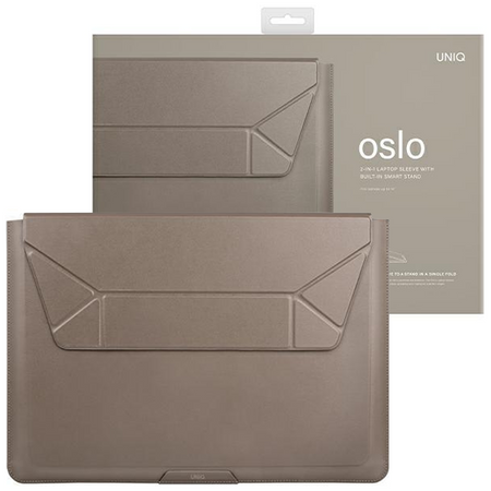 UNIQ etui Oslo laptop Sleeve 14" szary/stone grey