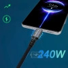 Kabel Wozinsky WPS-UY415S USB-C USB4 40Gb/s 240W 1,5m 4K - czarny