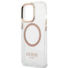 Etui Guess GUHMP13XHTRMD na iPhone 13 Pro Max - złote Metal Outline Magsafe