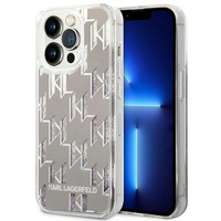 Karl Lagerfeld KLHCP14LLMNMS iPhone 14 Pro 6,1" hardcase srebrny/silver Liquid Glitter Monogram