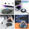Ładowarka indukcyjna Wozinsky WLI-01Y 15W Qi z kablem USB-C - czarny
