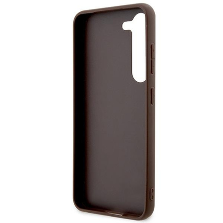Etui Guess GUHCS23SP4RPSW S23 S911 - brązowe 4G Printed Stripe