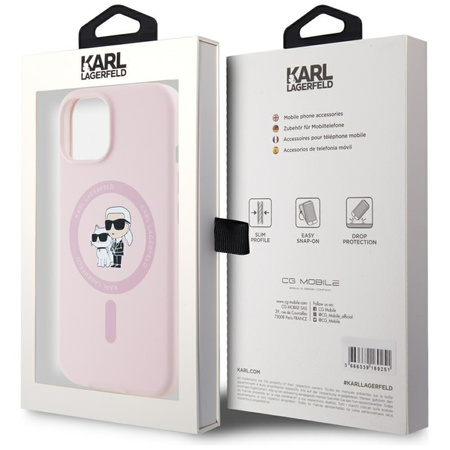KARL LAGERFELD ETUI KARL&CHOUPETTE DO IPHONE 15 PLUS DO MAGSAFE SILIKONOWE