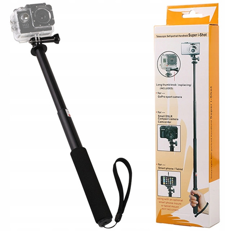 HURTEL SELFIE STICK Z UCHWYTEM DO KAMERY I SMARTFONÓW DO WYGODNEGO NAGRANIA