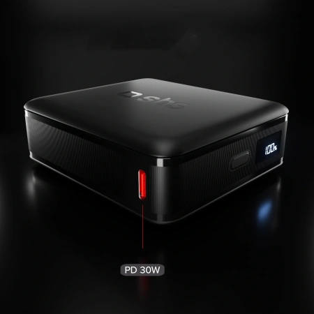 Powerbank SBS HD 30W 10000mAh USB-C z wyświetlaczem LCD - czarny