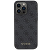Etui Guess 4G Metal Gold Logo na iPhone 15 Pro - szare