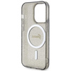 Etui Guess GUHMP14XHCMCGK na iPhone 14 Pro Max 6.7" - czarne Glitter Gold MagSafe