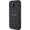 Etui Guess 4G Collection Leather Metal Logo MagSafe na iPhone 14 / 15 / 13 - czarne