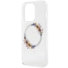 Etui Guess IML Flowers Wreatch MagSafe na iPhone 15 Pro Max - przezroczyste