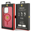 Etui Ferrari FEHMP14LURKR na iPhone 14 Pro - czerwone Translucent Magsafe