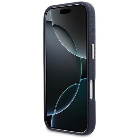 Etui Guess FW Resin Logo do iPhone 17    Pro niebieski